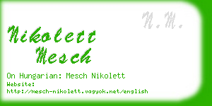 nikolett mesch business card
